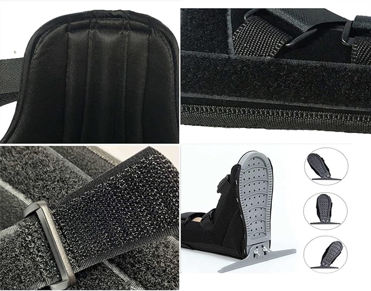 Walking Boot Fracture Boot for Broken Foot Fracture Anti-Rotation Ankle Joint Walking Boot Splint Fixed Orthosis For Foot Varus Foot Stabilizer Boot Brace Support Ankle Brace for,Black-L/Large