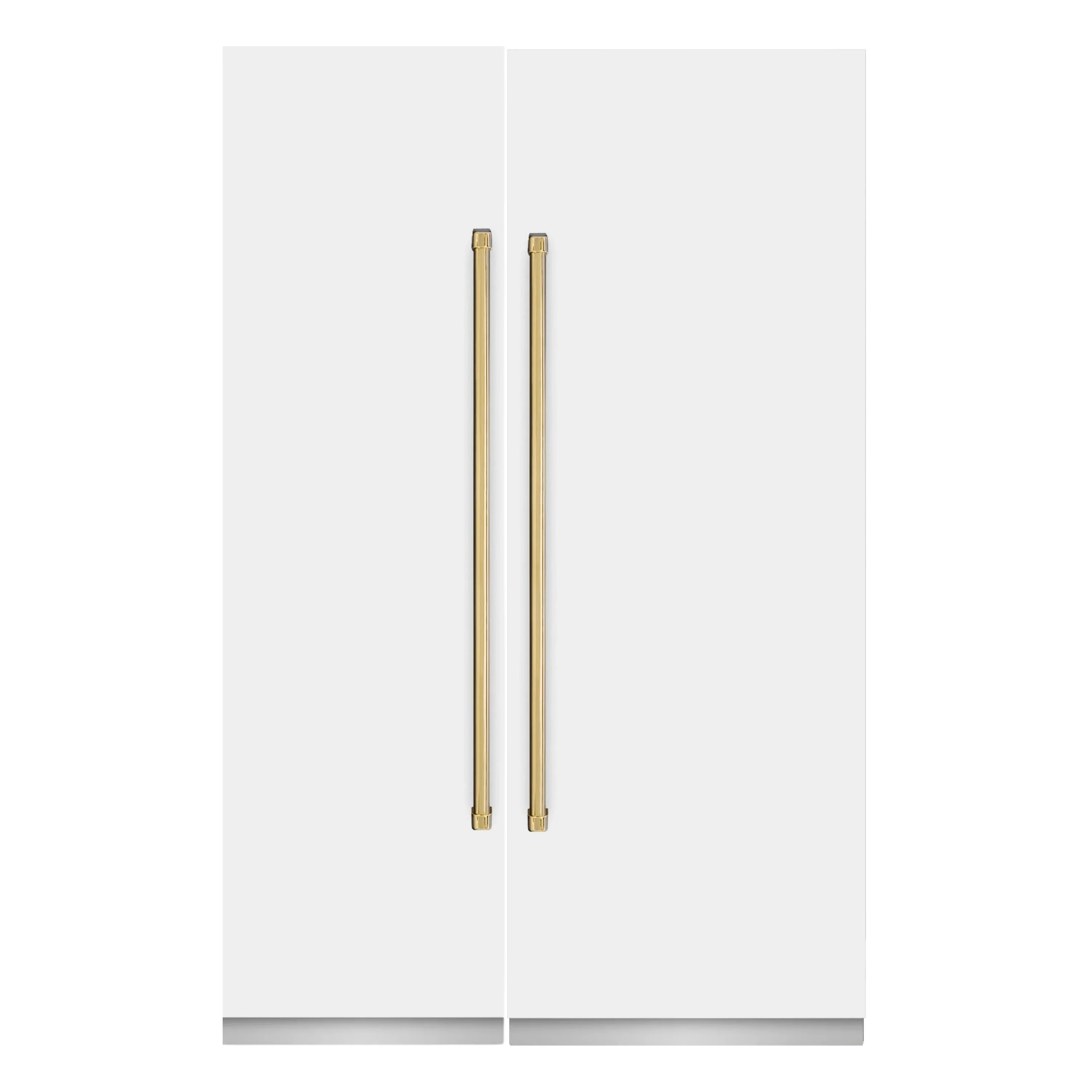 ZLINE 54-Inch Column 16.7 Cu. Ft. Refrigerator and 12.4 Cu. Ft. Freezer in White Matte with Gold Accent