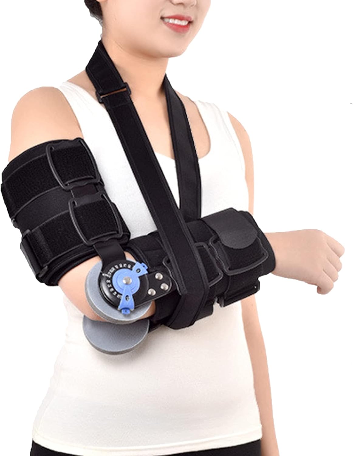 Elbow Immobilizer BRAC for Dislocated Arm Adjustable Hyperextended Elbow Prevention Stabilizer Splint Arm Injury Recovery Support After Surgery Recovery Ligament Tendon Repairs