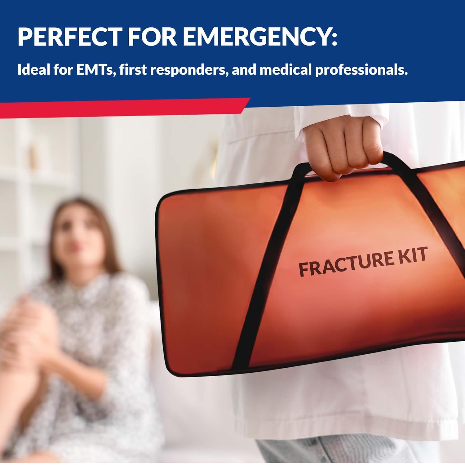 Dixie EMS Fracture Splint Kit – Emergency Immobilization Set with Arm & Leg Splints, Shoulder Support & Carry Bag – First Responder, EMT, Paramedic & Medical Use