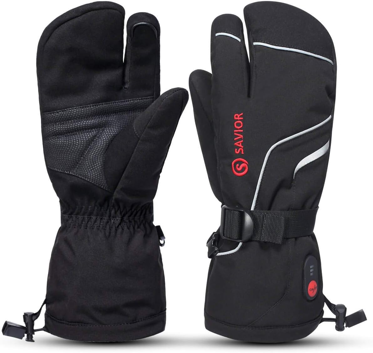 Savior Heated Mittens for Men Women, Heated Gloves Unisex Rechargeable Battery Powered Electric Heated Ski Gloves, Winter Gloves for Arthritis Skiing Hiking Outdoor