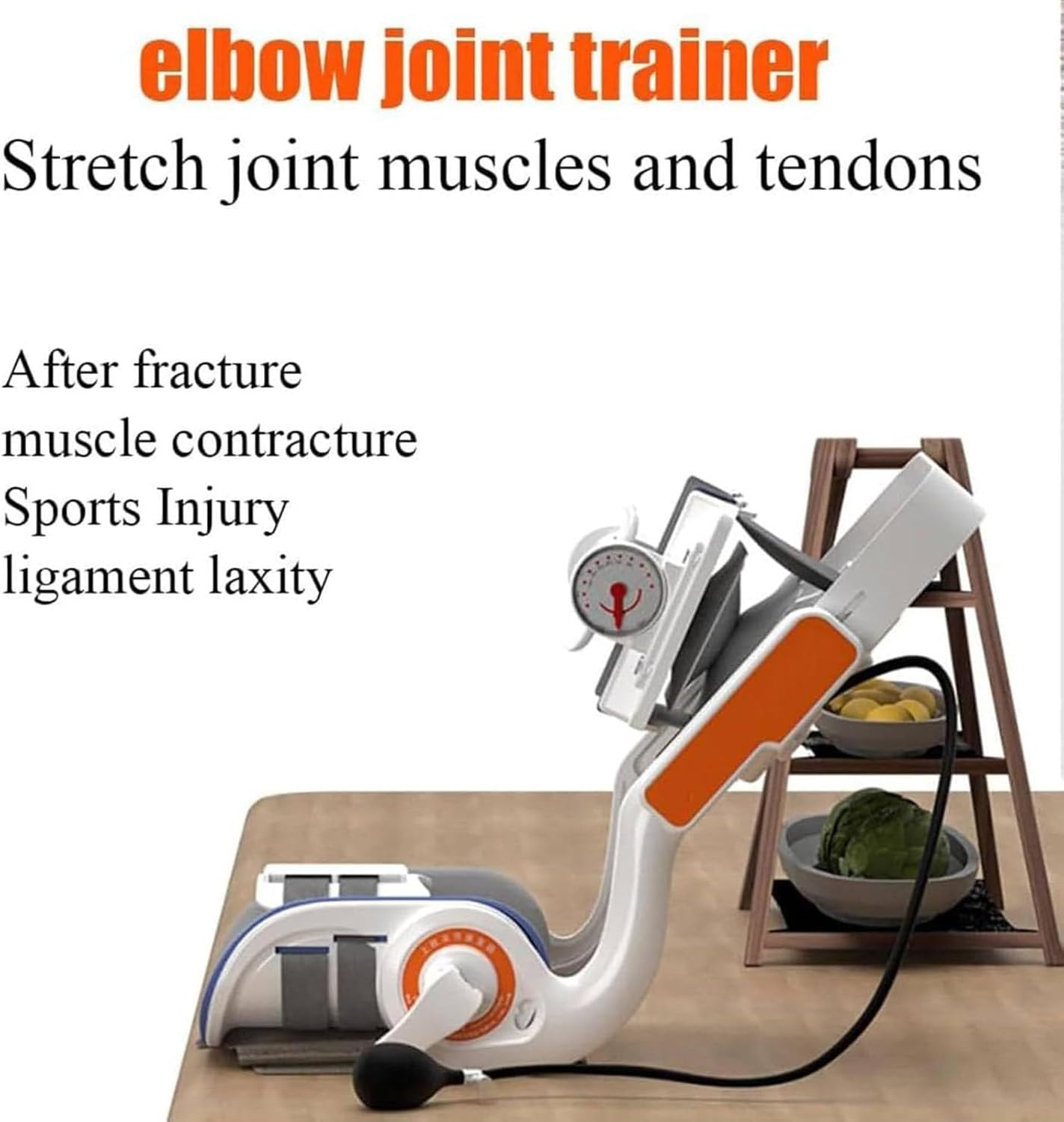 Brace Elbow Joint Stretching Trainer, Full Angle Adjustment (-15°~150°) Elbow Rehabilitation Training Device,for Wrist Elbow Joint Injuries Recovery