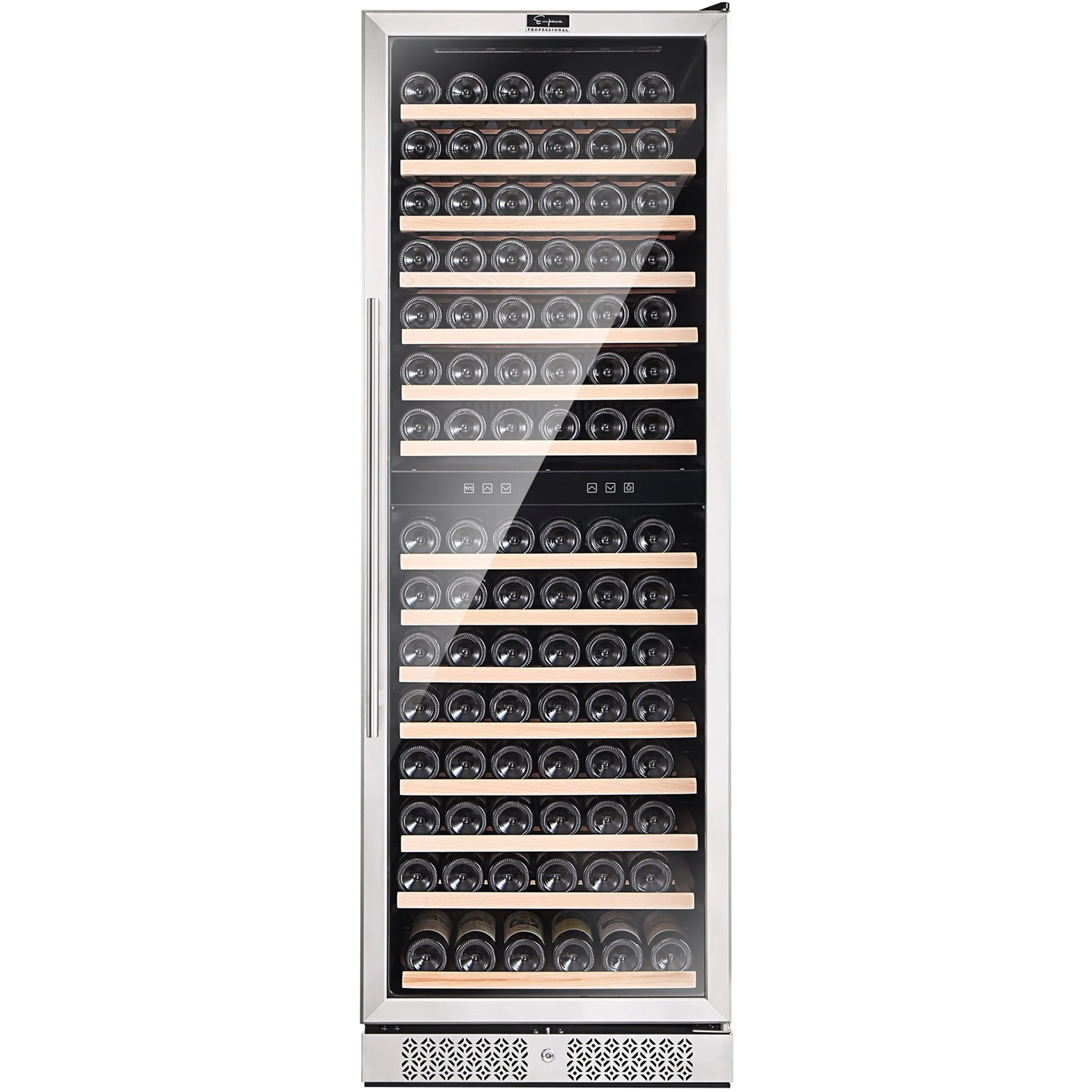 Empava 70-Inch Tall 160 Bottles Freestanding Built-In Dual Zone Wine Cooler (EMPV-WC08D)