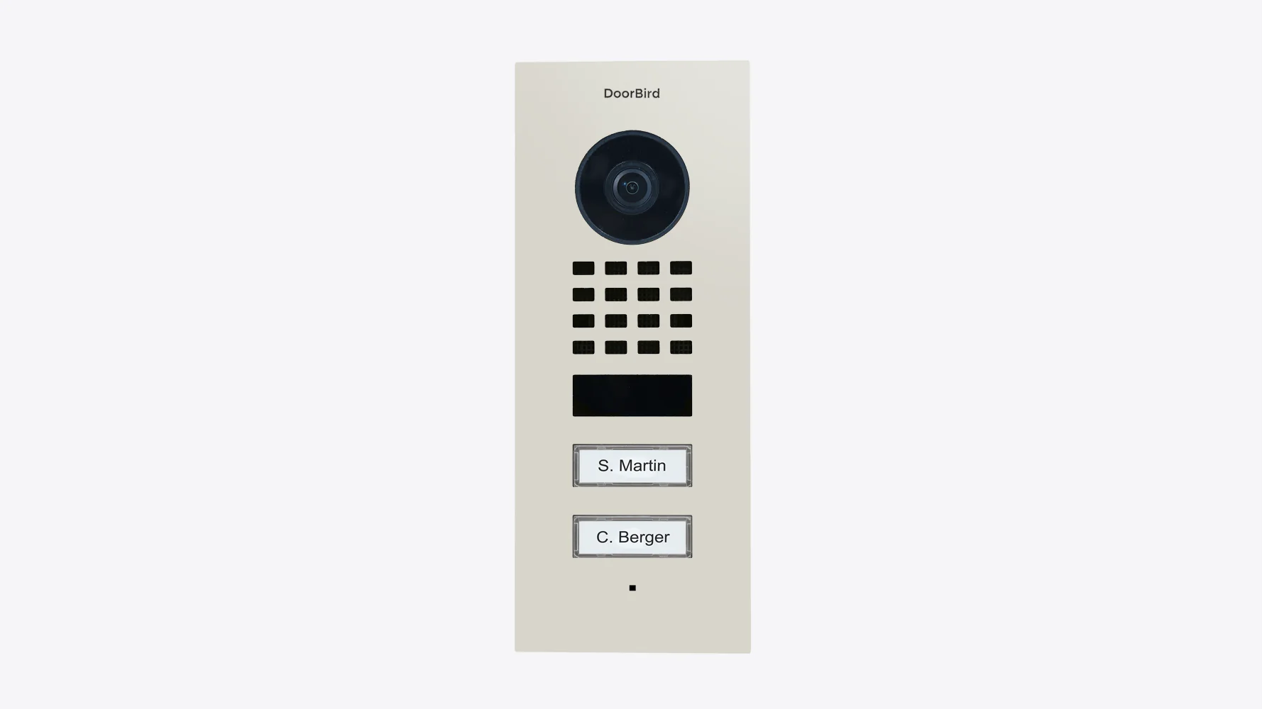 DoorBird D1102V Flush-Mount IP Video Door Station in Grey White, RAL 9002