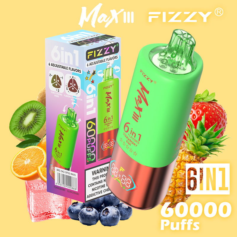 Fizzy 60K Disposable Vape 60ml 5% 6-in-1 Flavor System