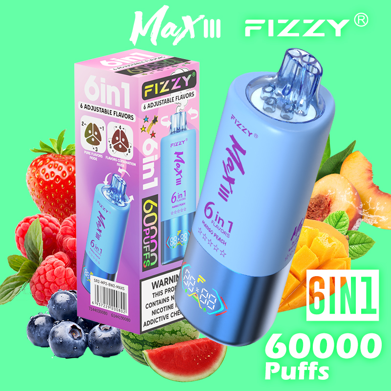Fizzy 60K Disposable Vape 60ml 5% 6-in-1 Flavor System