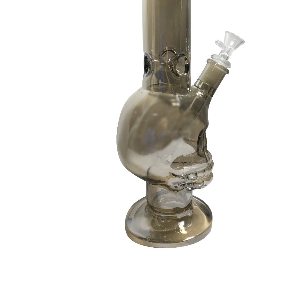 15 Straight Skull Glass Bong