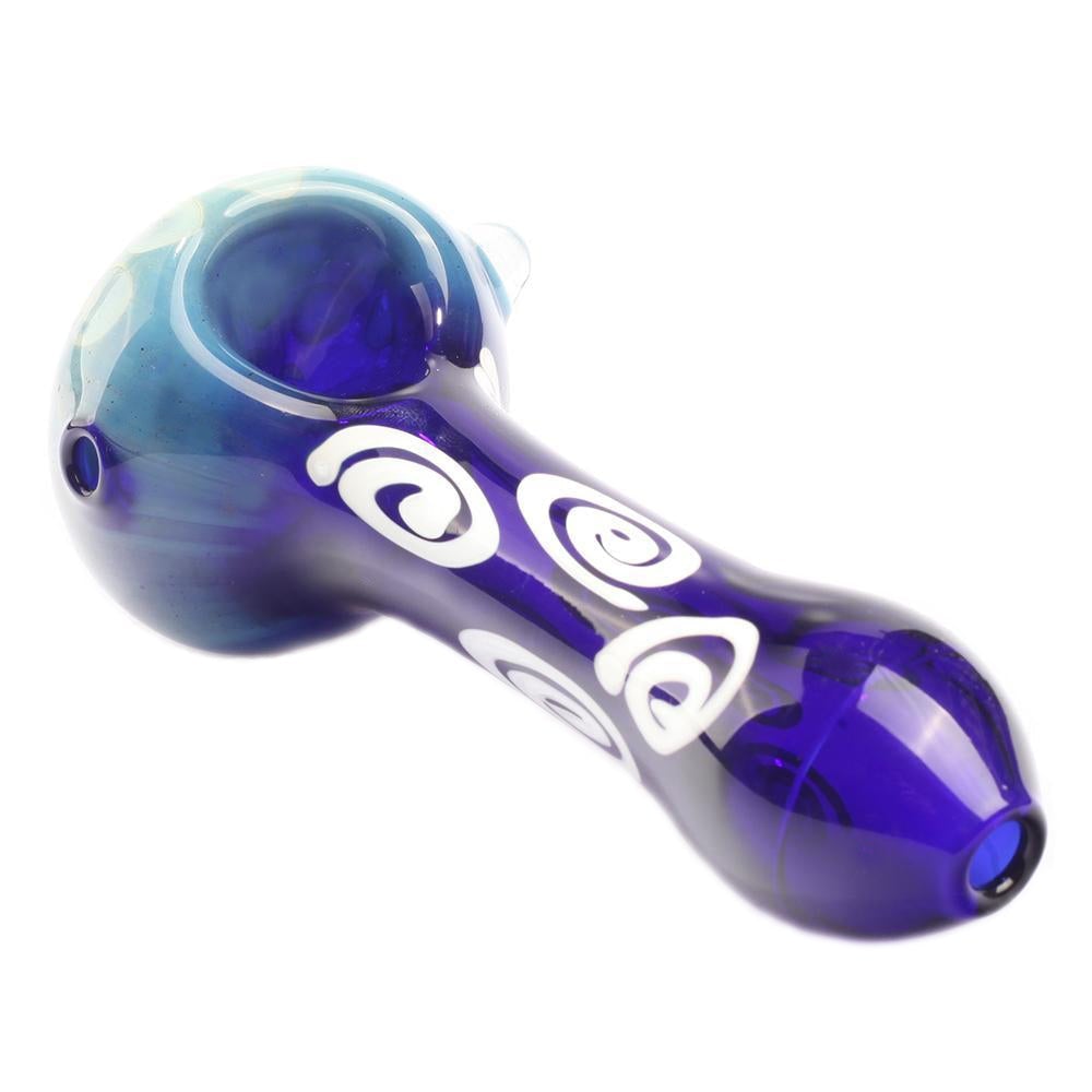 Two Tone Glass Pipe w/ Mini Spiral Pattern