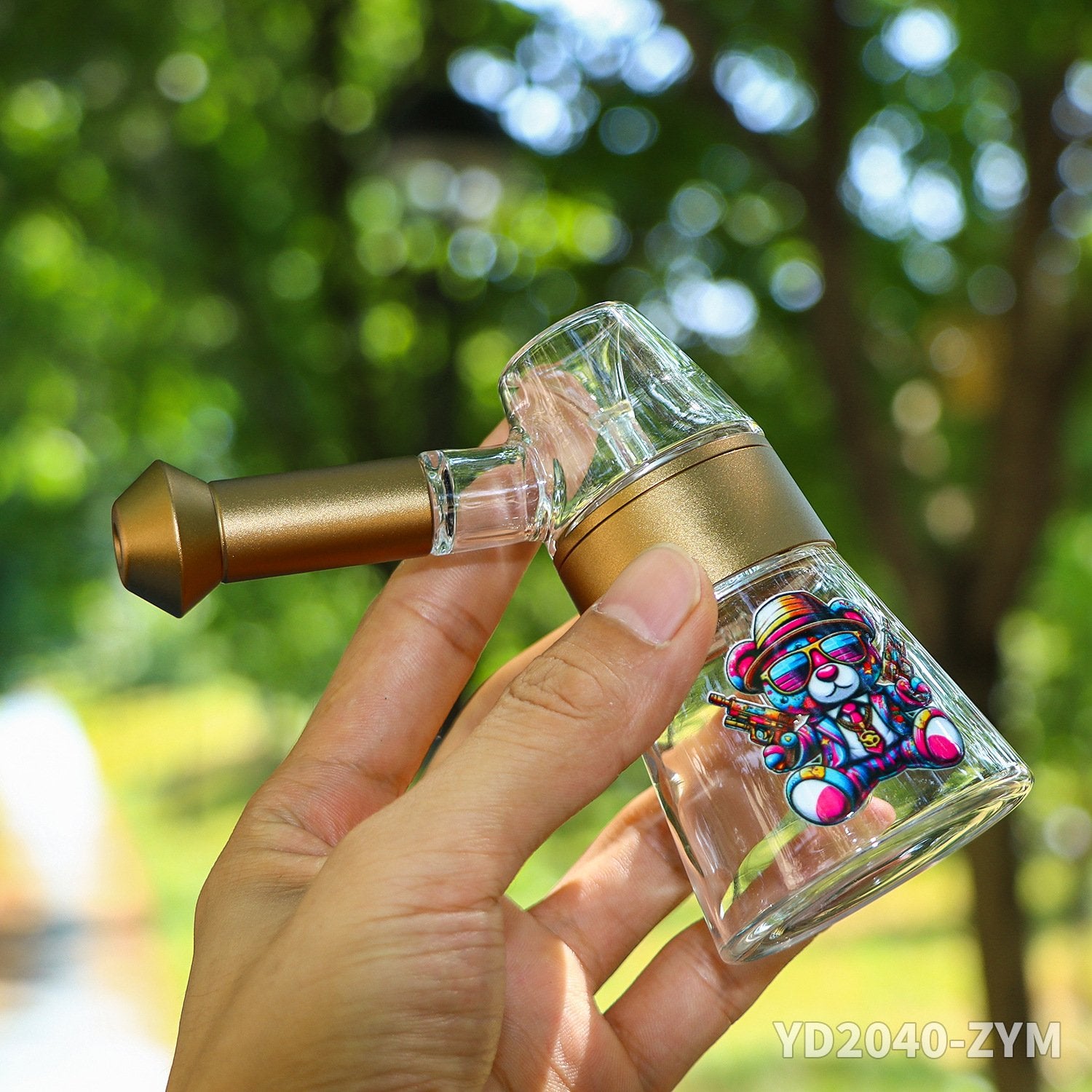 3.94“ Mini Glass Beaker Bong with Gift Box