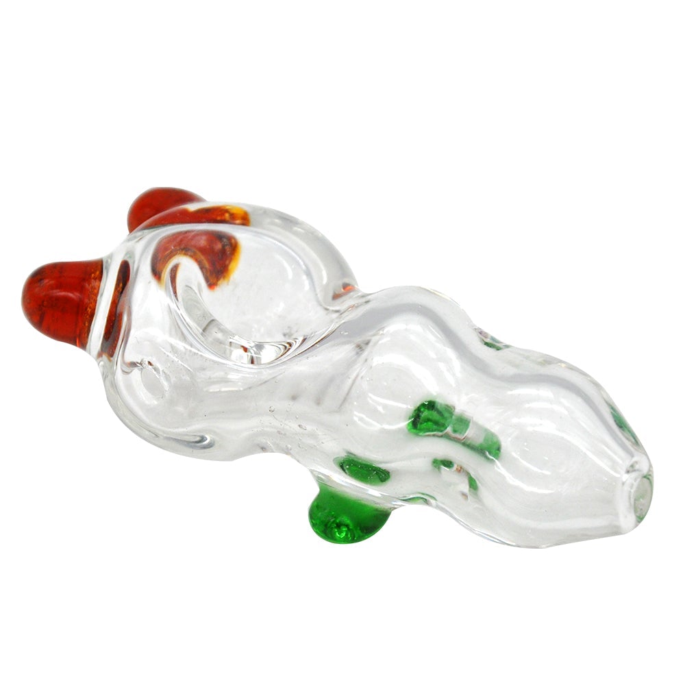 Clear Glass Pipe w/ Two Ears - PuffingBird AU