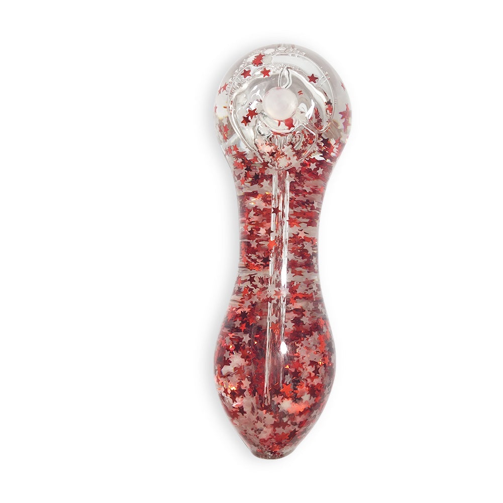 Sparkly Glitter Glass Pipe (Random Color)
