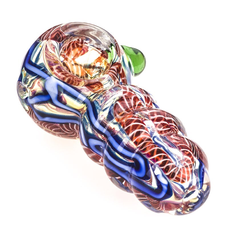 Chunky Fumed Glass Pipe w/ Marble