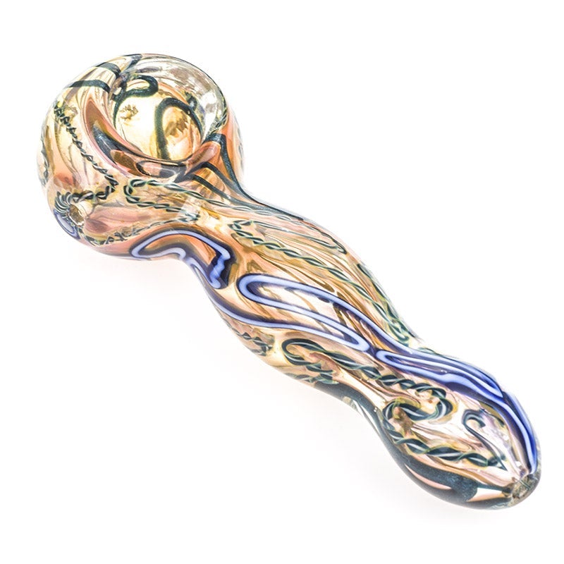 Spiral Fumed Glass Spoon Pipe