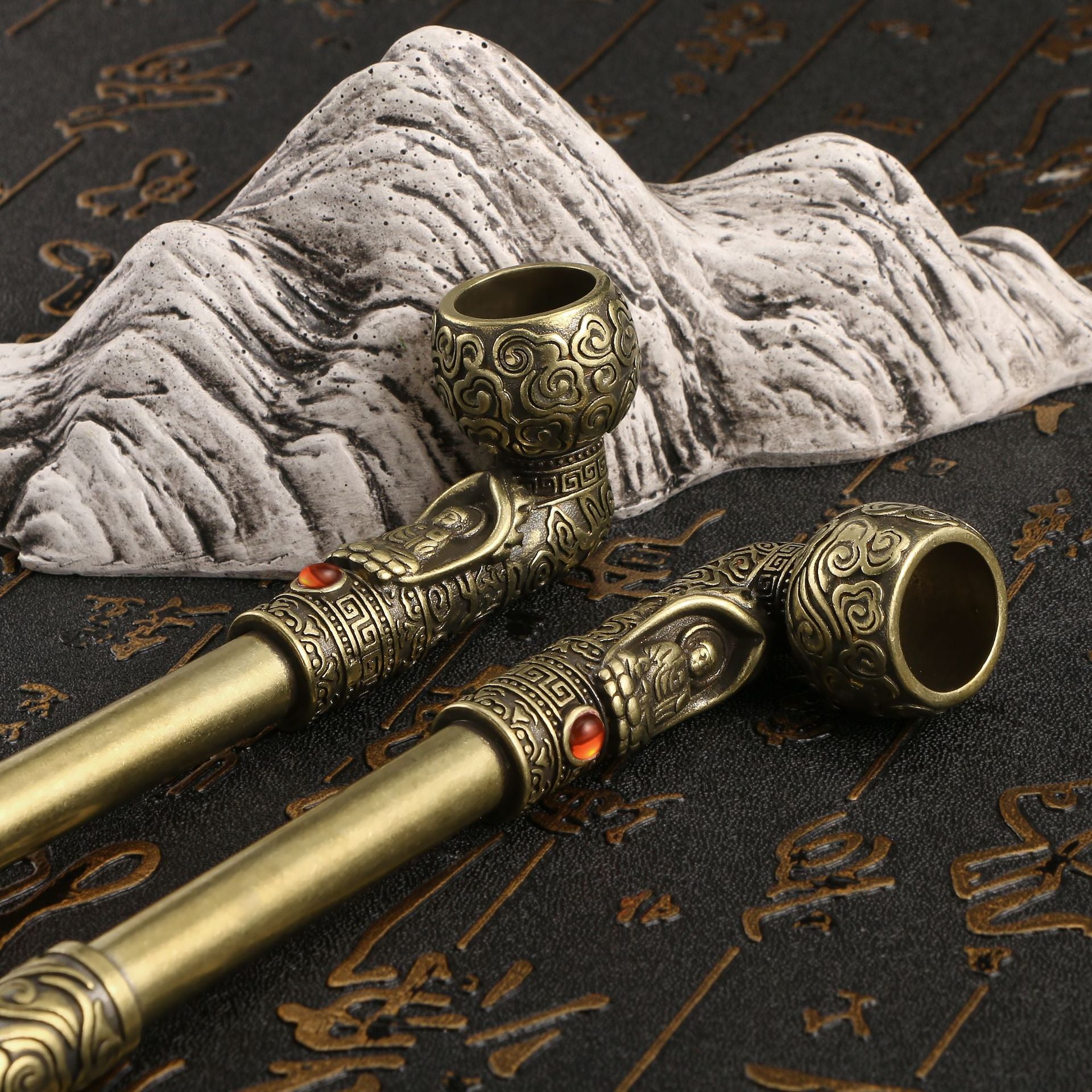 Buddha Statue Brass Smoking Pipe