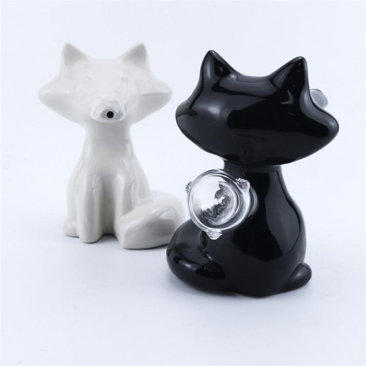 Fox-Shaped Ceramic Water Pipe