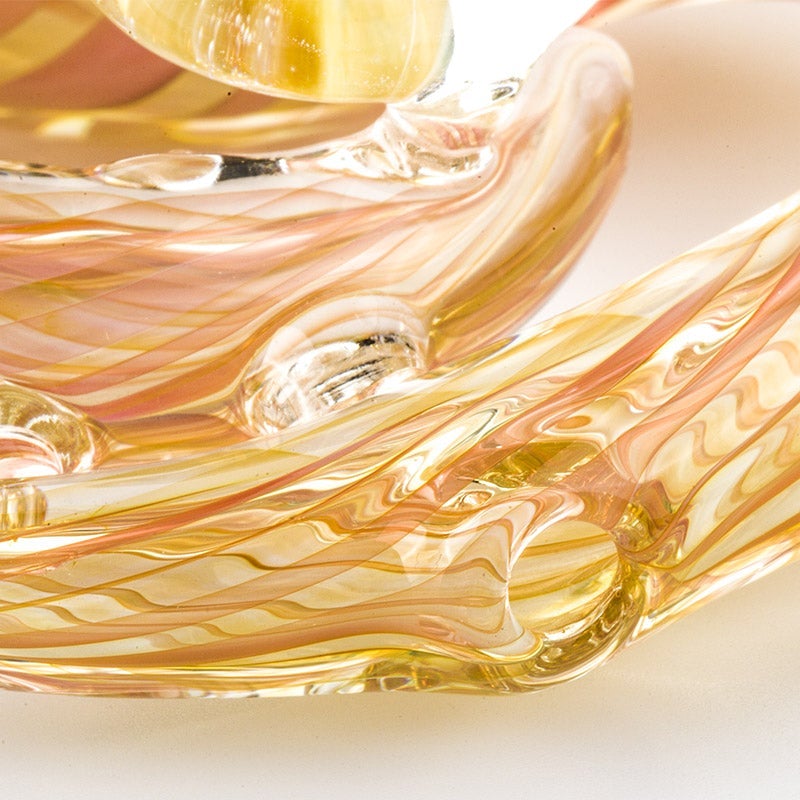 Twisted Stripe Round Glass Hand Pipe