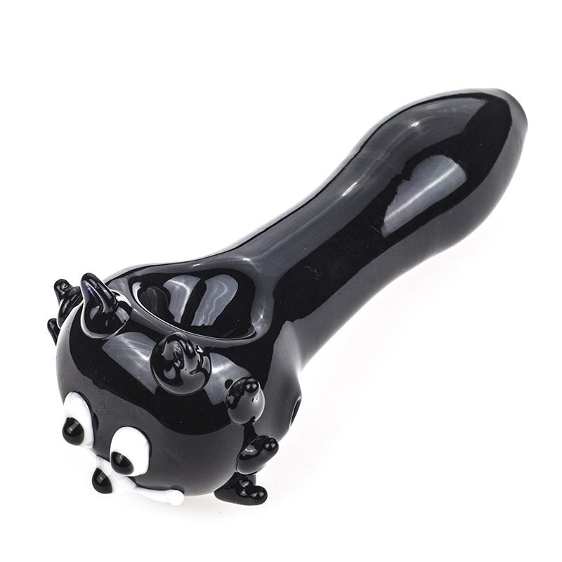 Black Glass Spoon Pipe - PuffingBird AU