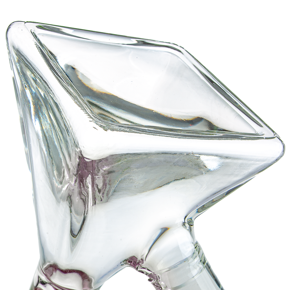 13.8 Square Base Thick Glass Beaker Bong