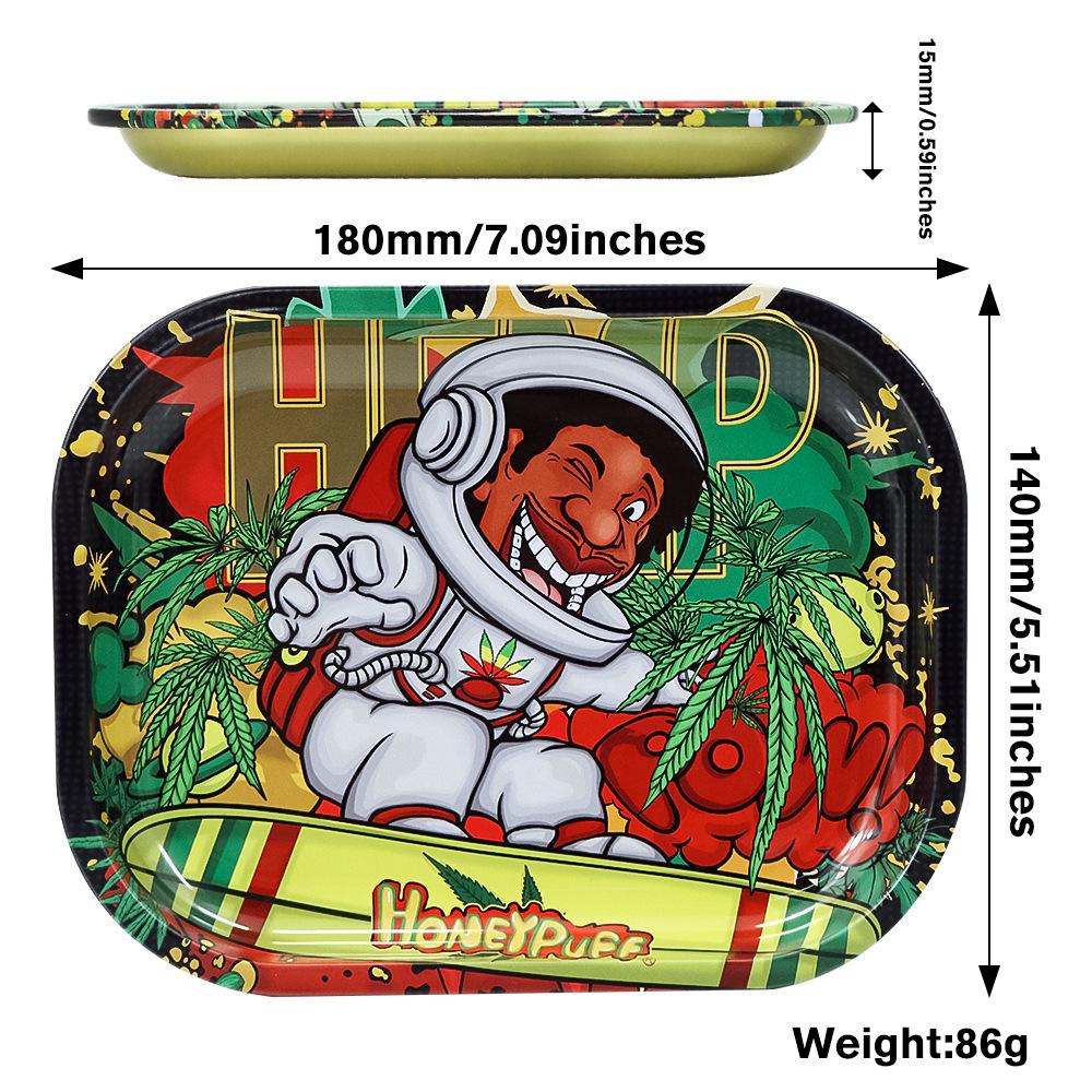 Honeypuff Metal Cigarette Panel Rolling Tray