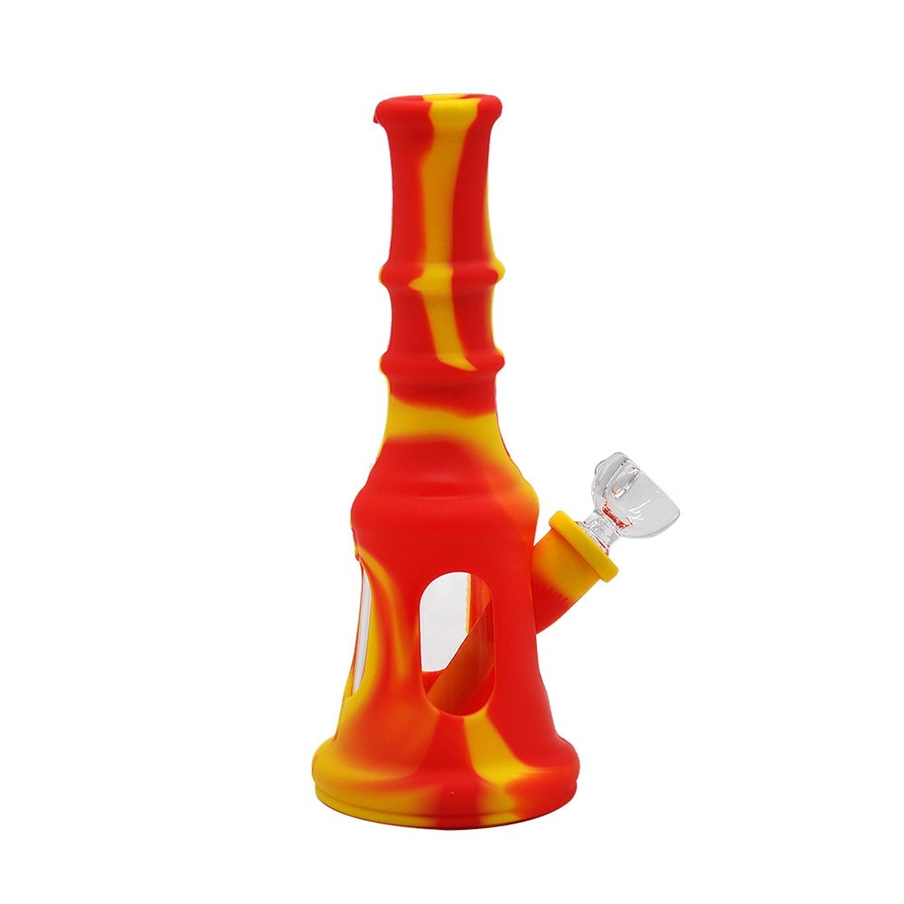 8 Straight Glass and Silicone Bong