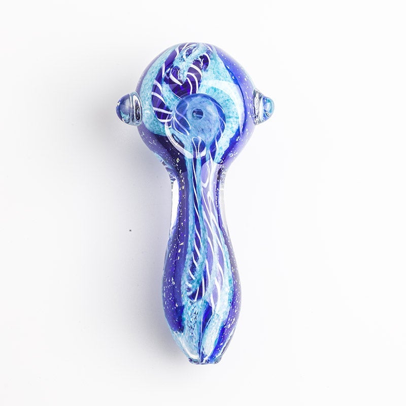 Two Tone Glass Pipe w/ Marbles
