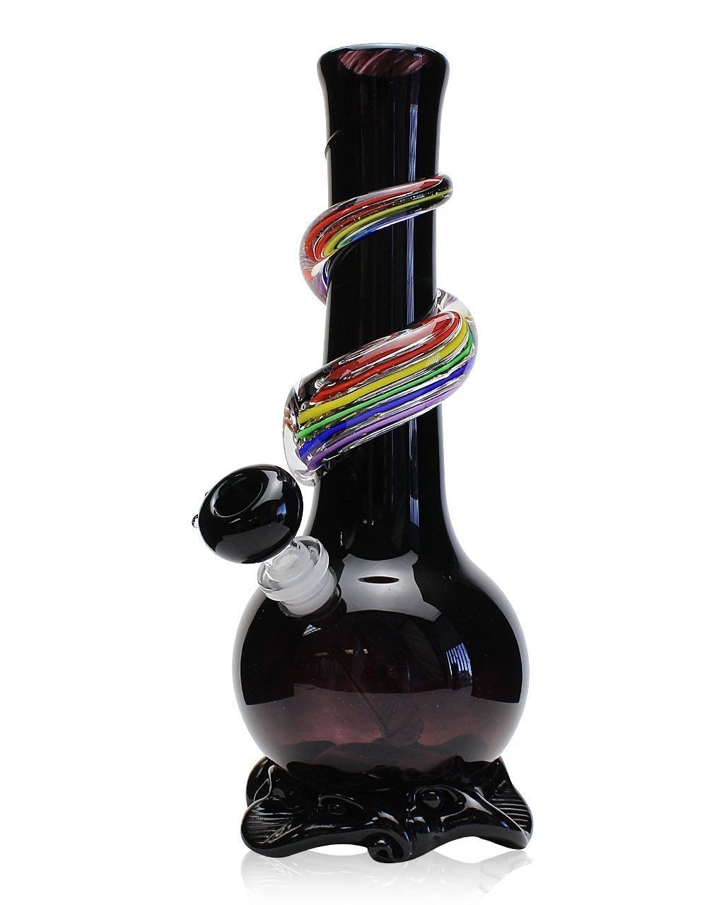 Noble Glass Small Rainbow Wrapped Soft Glass Bong