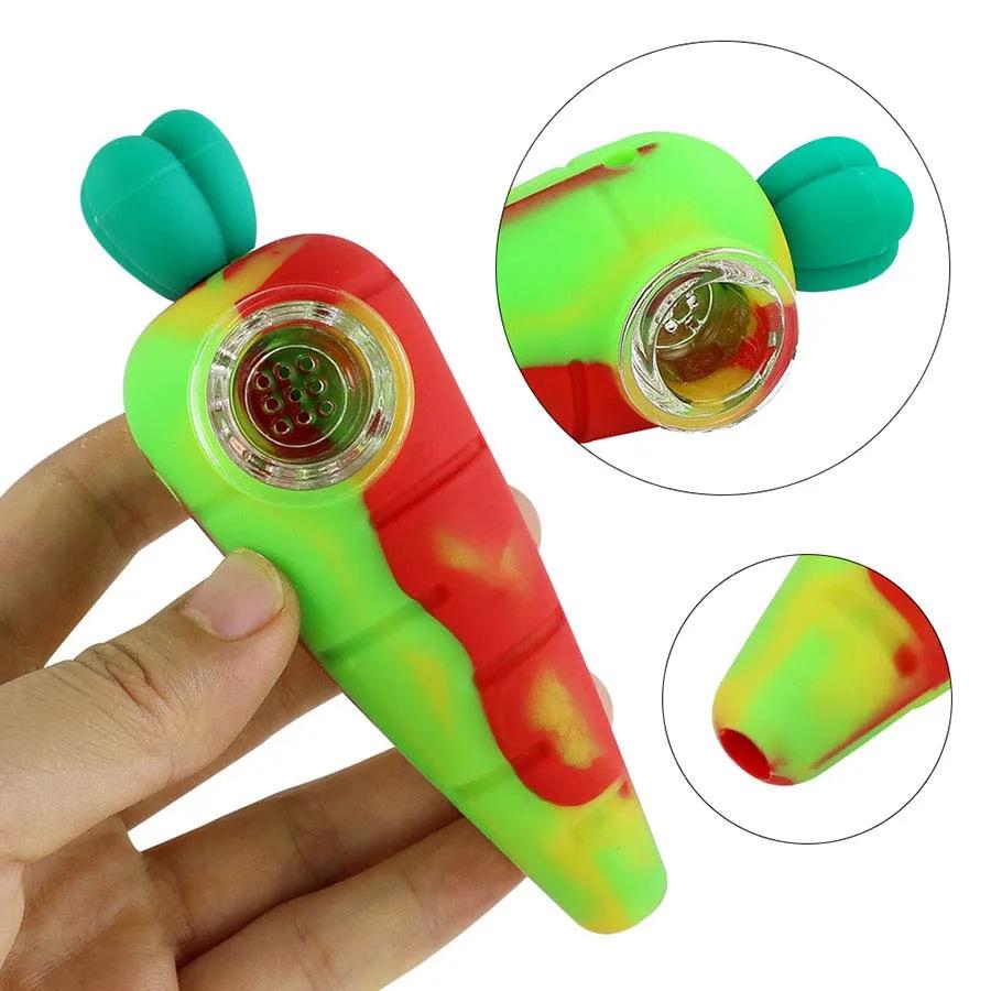 Carrot Silicone Smoking Pipe