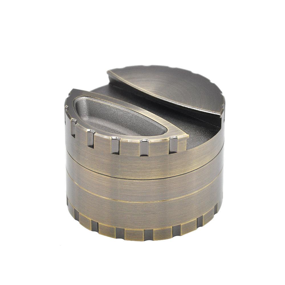80mm 4 Layer Grinder With Ashtray & Joint/Paper Dispenser On Lid Aluminium