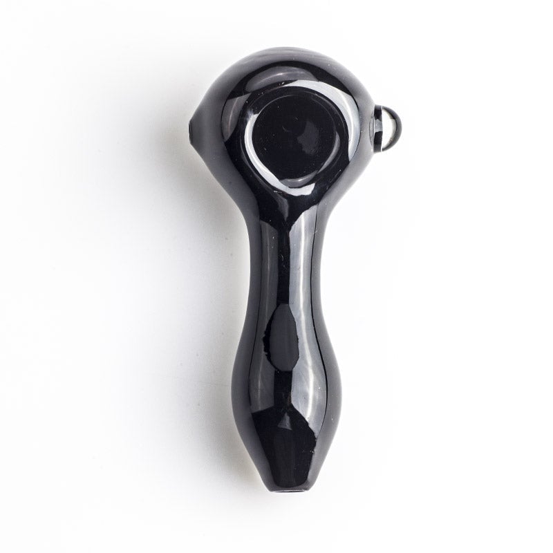 Mini Black Glass Pipe w/ Marble