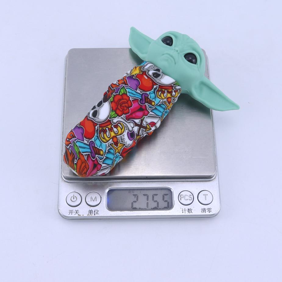“Baby Yoda” Themed Silicone Smoking Pipe with Random Pattern - PuffingBird AU