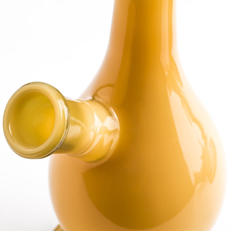8 Yellow Glossy Glass Beaker Bong