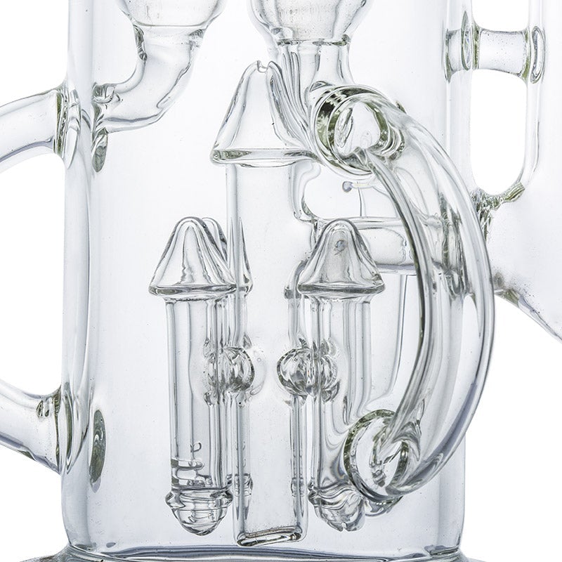 14 Straight Tube Inline Perc Glass Bong