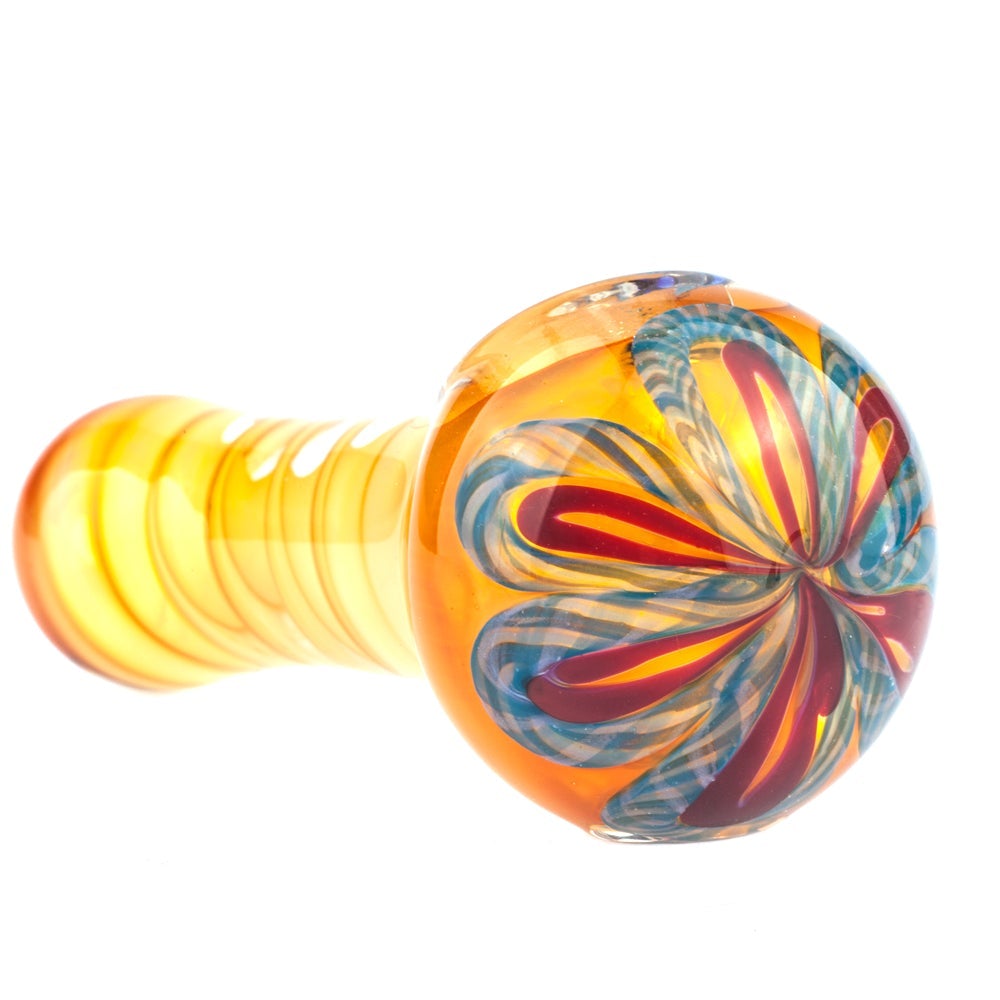 Fumed Milli Scheme Spiral Inside-out Glass Spoon Pipe