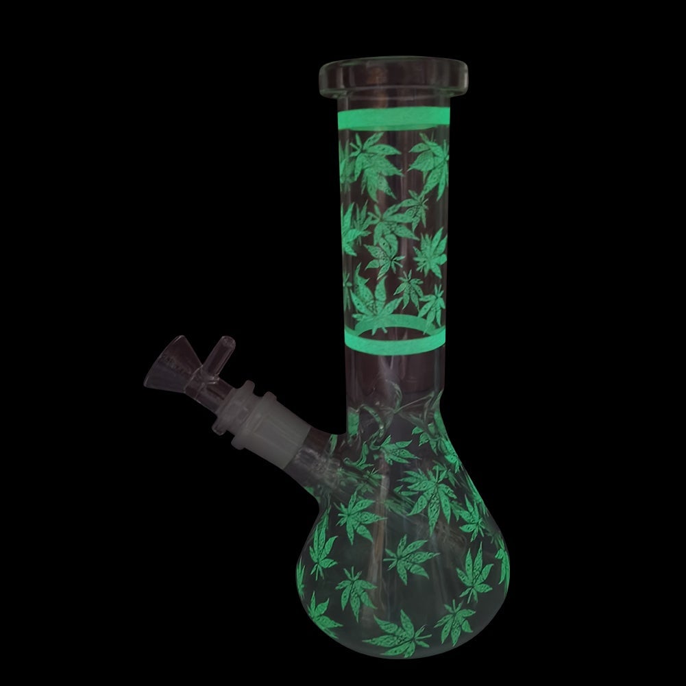 8 Glow-In-The-Dark Leaf Beaker Bong
