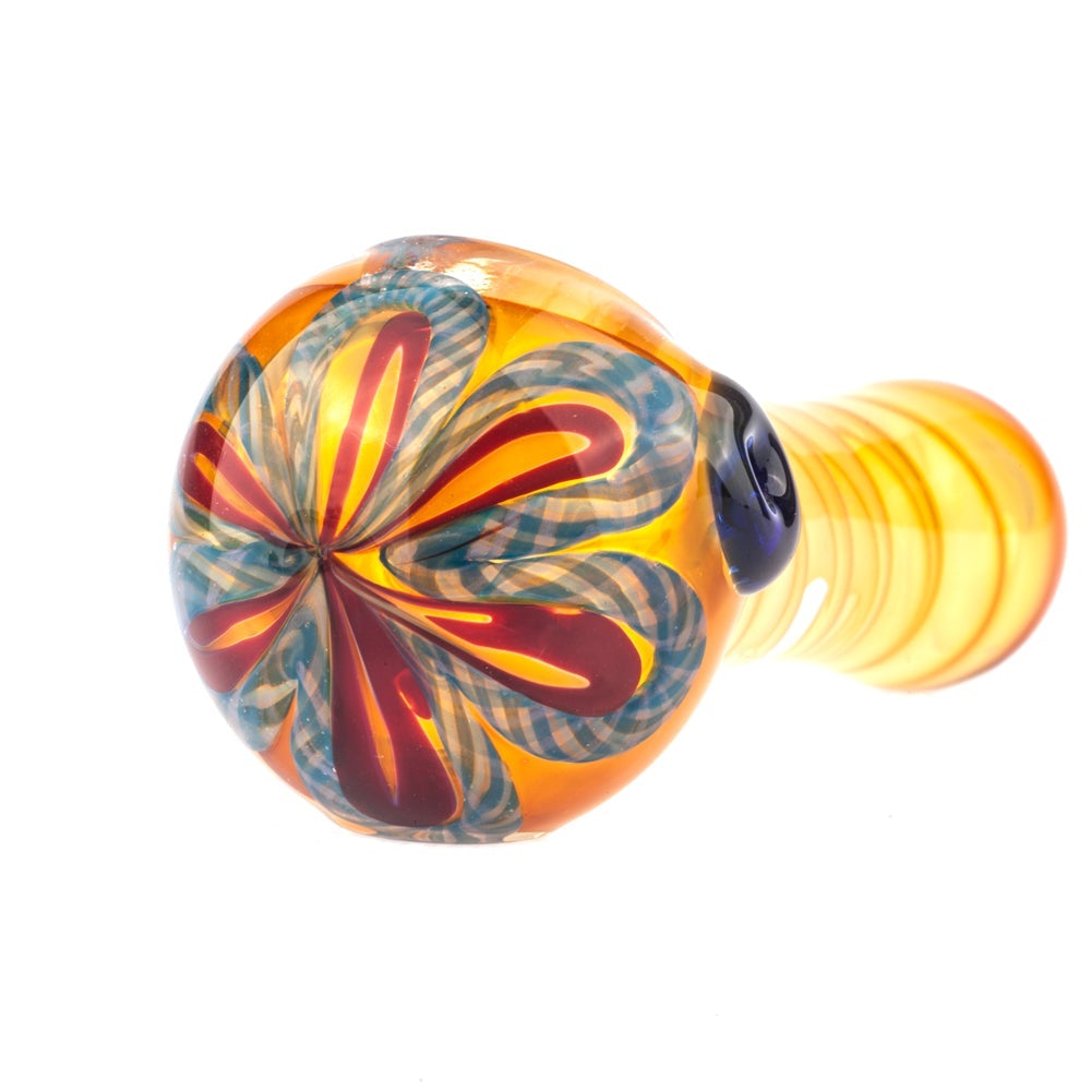 Fumed Milli Scheme Spiral Inside-out Glass Spoon Pipe