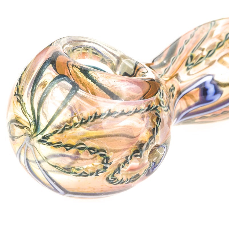 Spiral Fumed Glass Spoon Pipe