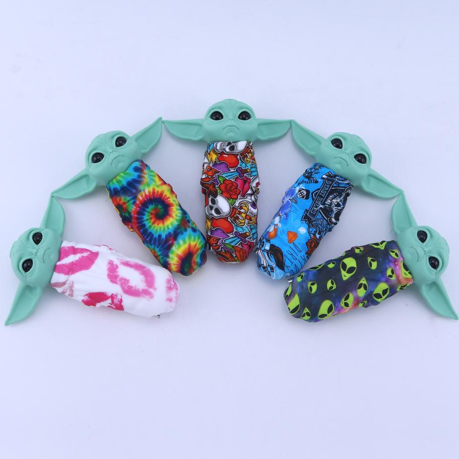 “Baby Yoda” Themed Silicone Smoking Pipe with Random Pattern