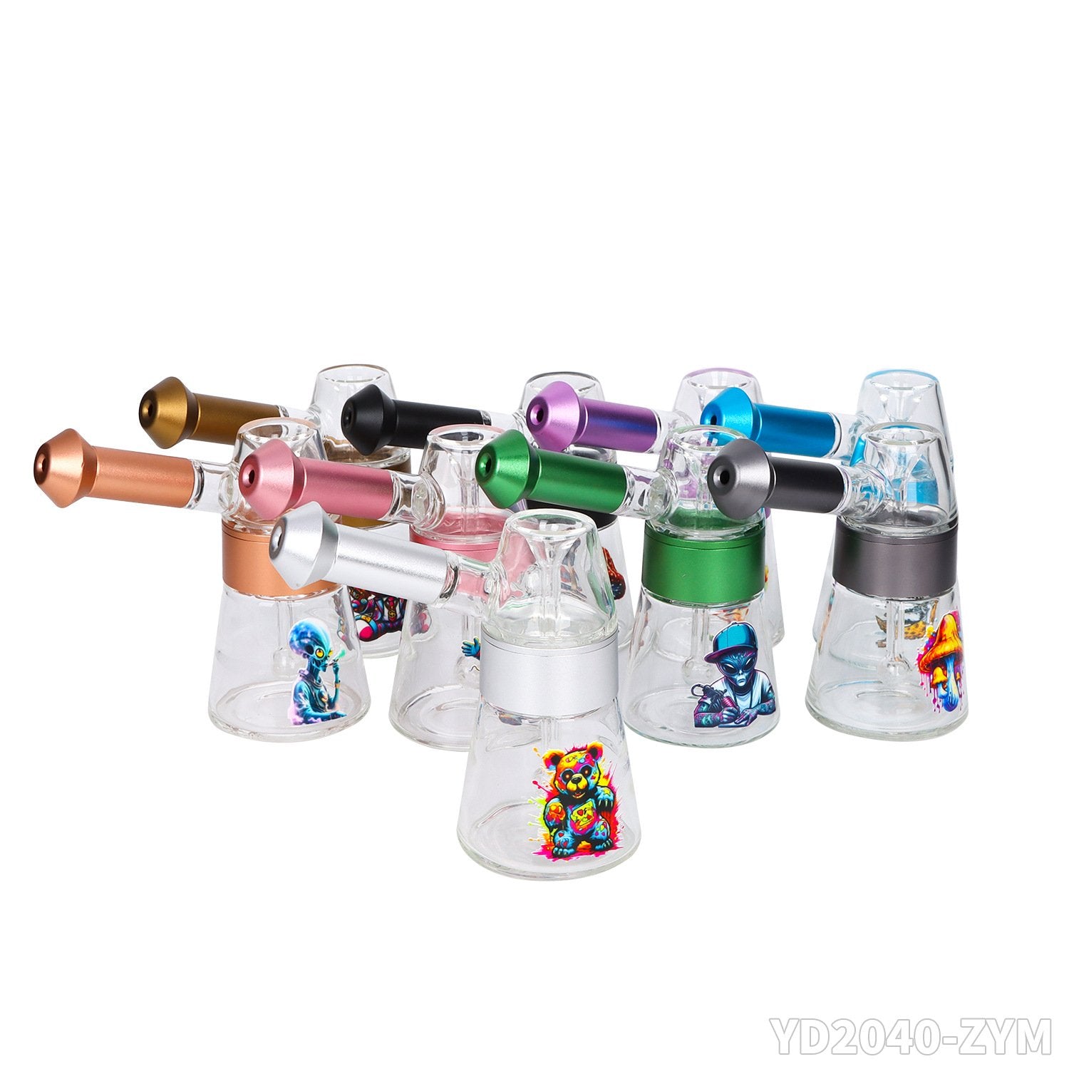 3.94“ Mini Glass Beaker Bong with Gift Box