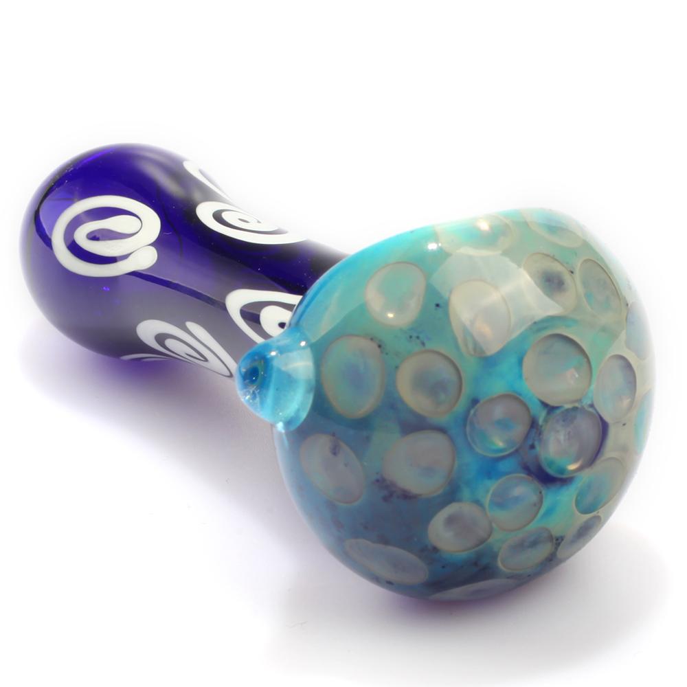 Two Tone Glass Pipe w/ Mini Spiral Pattern