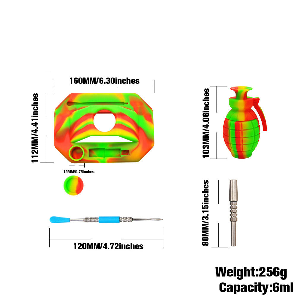 Hand Grenade Silicone Dab Straw