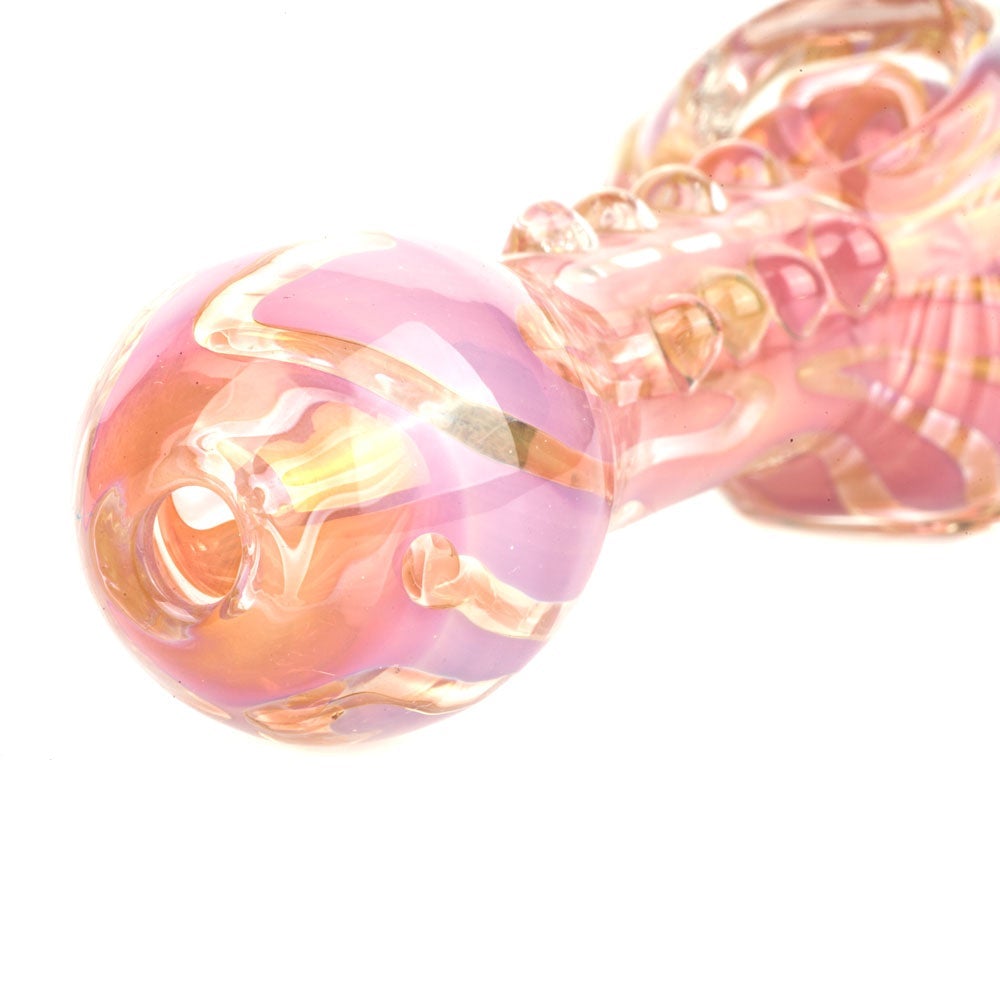 Pink Girly Fumed Glass Spoon Pipe