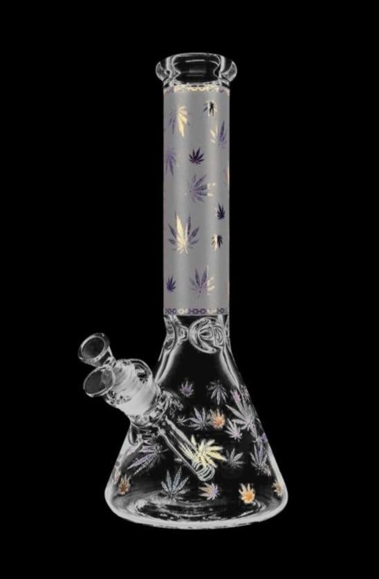 The Trees Foil Canna-Leaf Print Beaker Bong