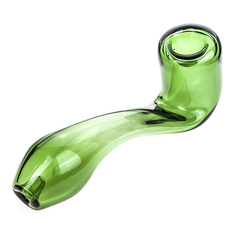 Clear Green Sherlock Glass Pipe