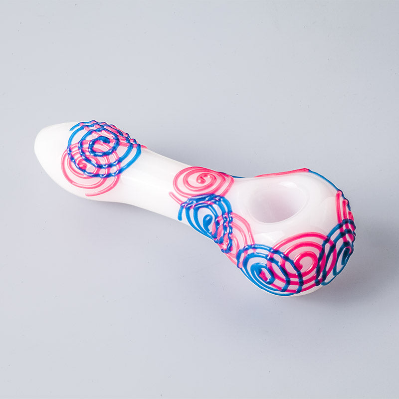 1.58 Spiral Pattern Glow-In-The-Dark Glass Pipe