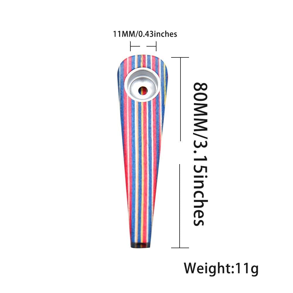 Colorful Wooden Portable Pipe(Random Color)