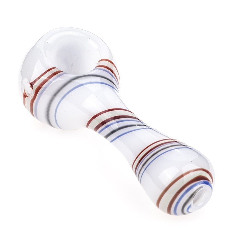 Spiral White Glass Pipe - PuffingBird AU