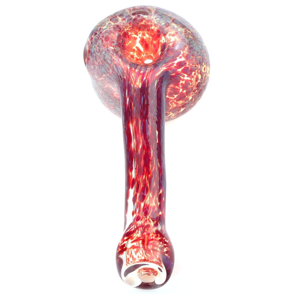 Lava Red Frit Glass Hammer Bubbler