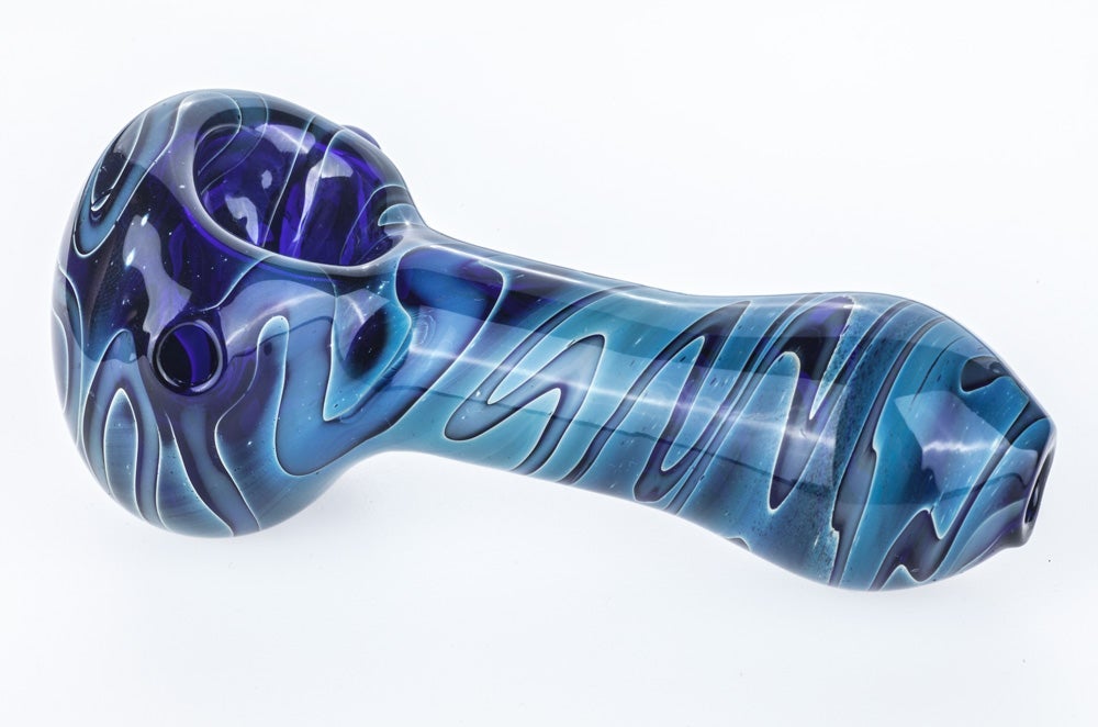 Heady Pattern Glass Hand Pipe