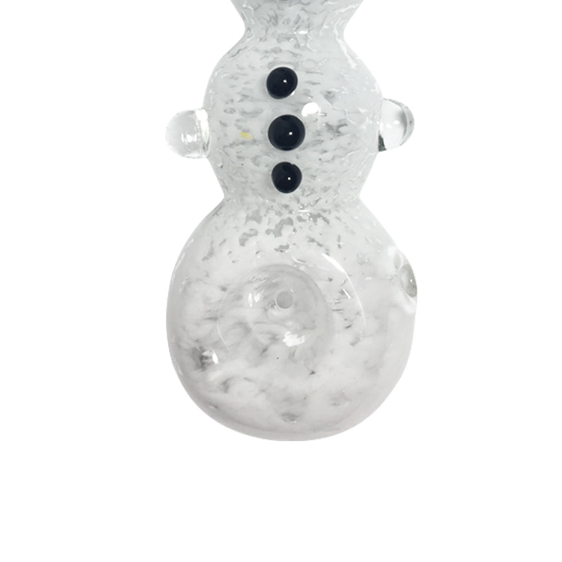 Snowman Glass Hand Pipe