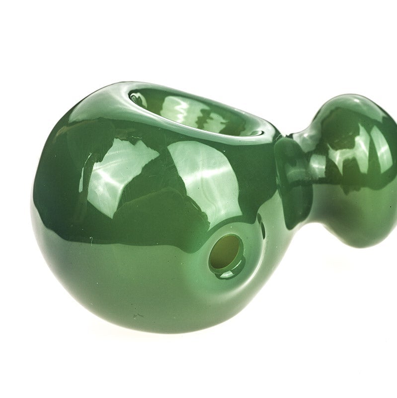 Green Glass Pipe w/ Maria Rings